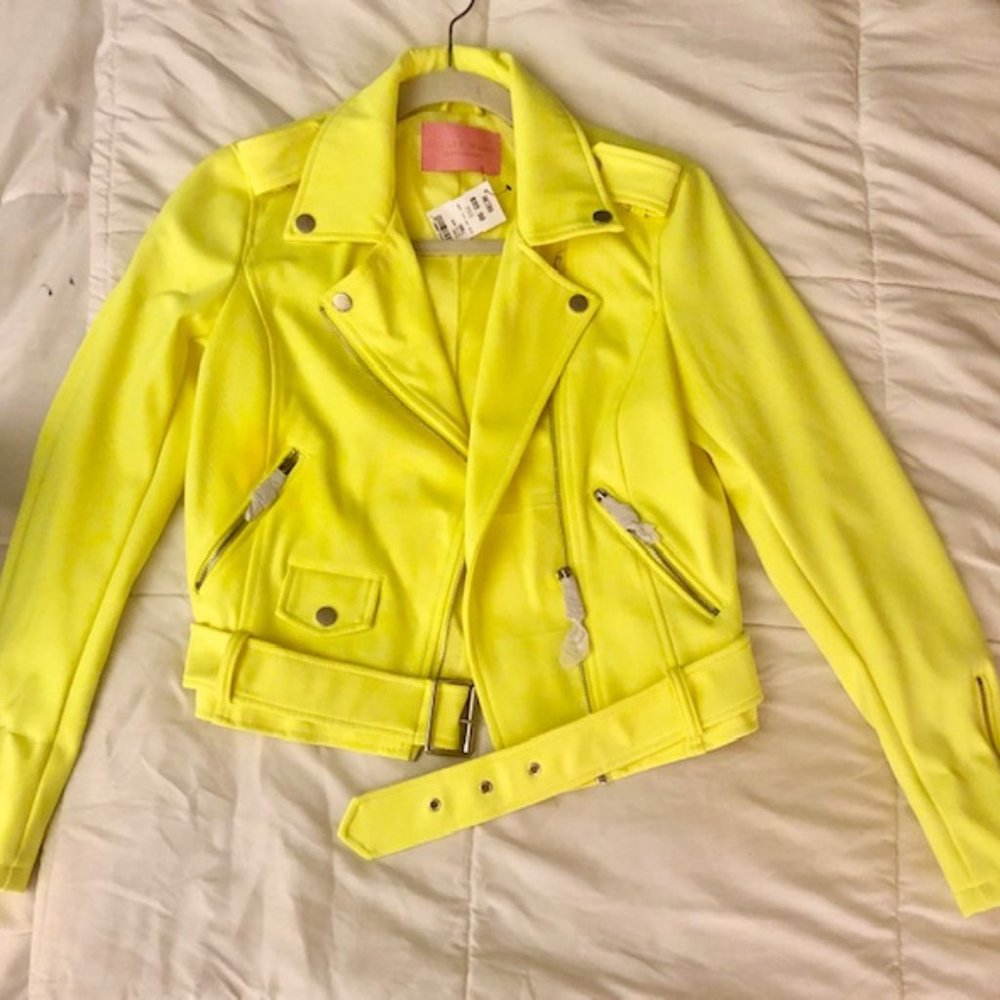 Neon Yellow Biker Jacket